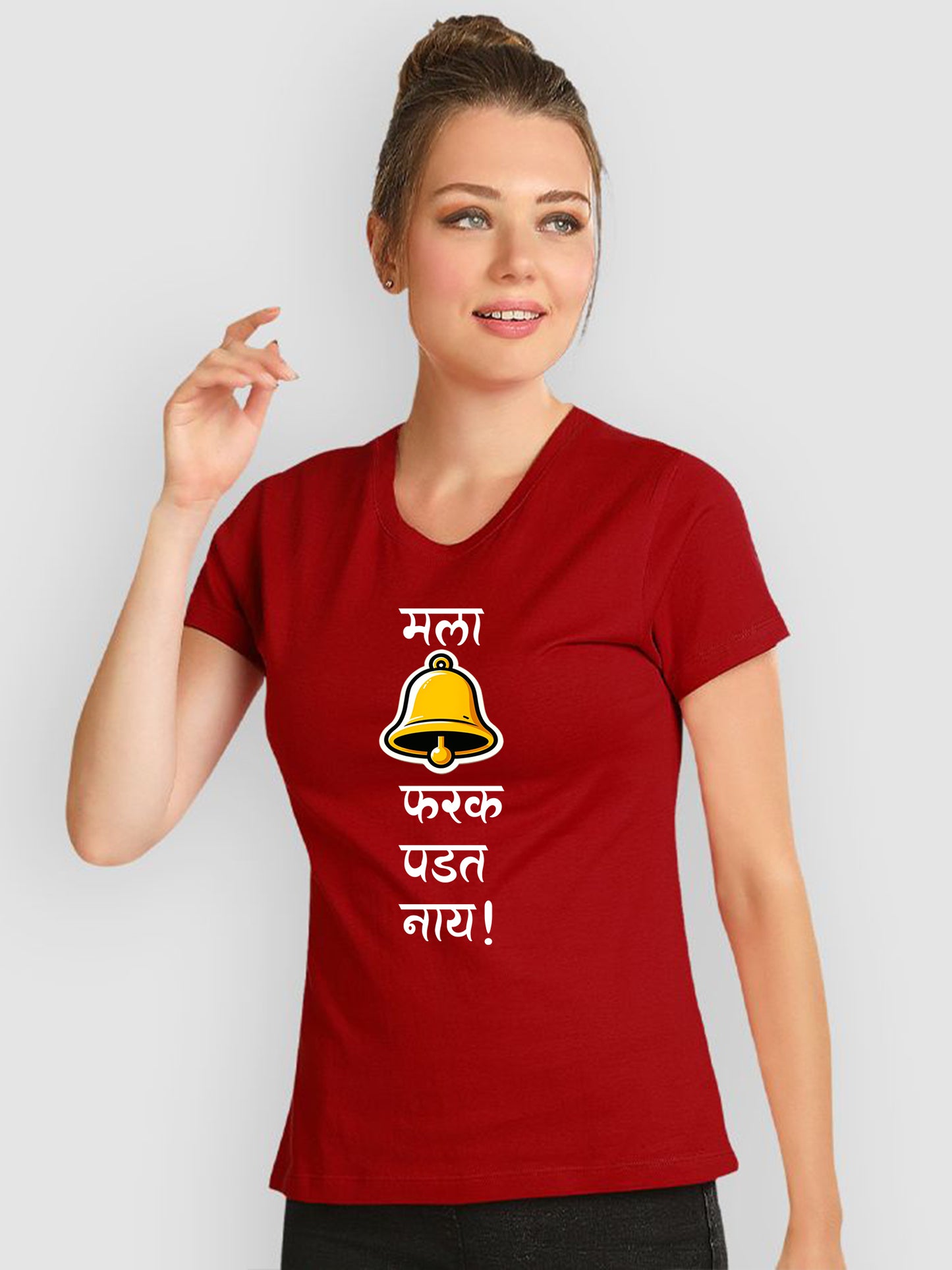 Mala Ghanta Farak Padat Nahi -Marathi Printed T-Shirt